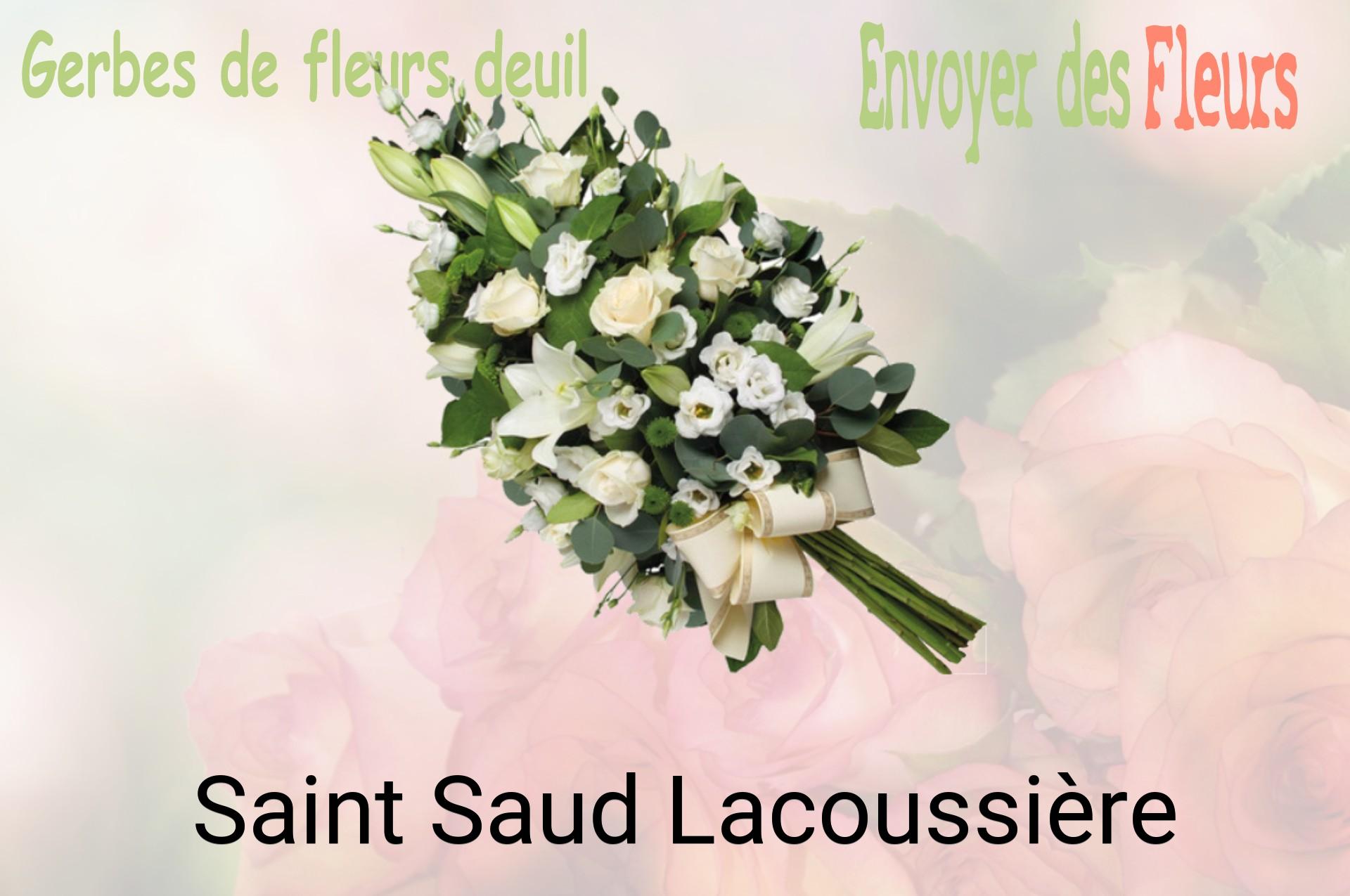 Gerbe de fleurs de deuil livrée à Saint-Saud-Lacoussière